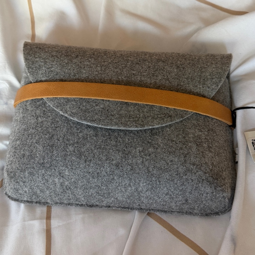 Hearth & Hand Gray and Tan Clutch nwt
